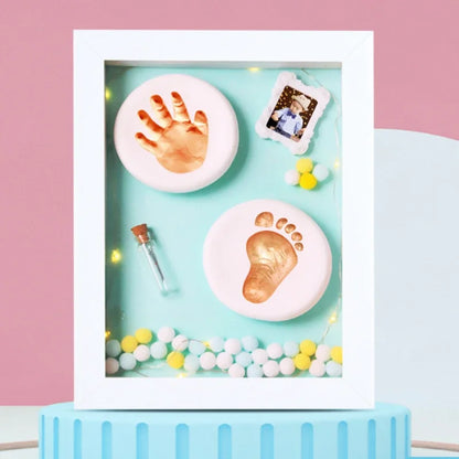 Photo Frame Souvenir Baby Hand and Foot Print Mud Hand and Foot Print Baby Newborn Full Moon 100th Day Commemorative Gift