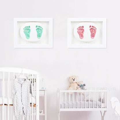 Photo Frame Souvenir Baby Hand and Foot Print Mud Hand and Foot Print Baby Newborn Full Moon 100th Day Commemorative Gift