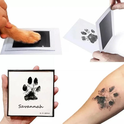 2 Set Baby Handprint Footprints Ink Pads Safe Non-toxic No-Touch Skin Inkless Inkpad Kits Pet Cat Dog Paw Prints Souvenirs Gifts