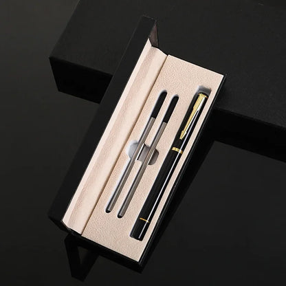 Gift Box Set Business Advertising Neutral Pen Custom LOGO Office Metal Signature Pen Student Stationery Wholesale Engraved Name