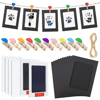 2 Set Baby Handprint Footprints Ink Pads Safe Non-toxic No-Touch Skin Inkless Inkpad Kits Pet Cat Dog Paw Prints Souvenirs Gifts