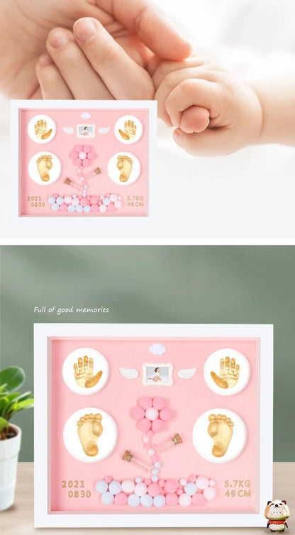 Baby Hand Print Footprint Imprint Kit Handprint Baby Mud And baby footprints Souvenirs Baby Hand And Foot Mold Hundred Days Gift