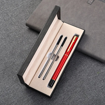 Gift Box Set Business Advertising Neutral Pen Custom LOGO Office Metal Signature Pen Student Stationery Wholesale Engraved Name