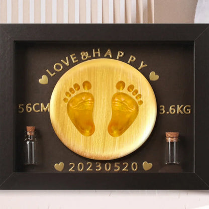 Photo Frame Souvenir Baby Hand and Foot Print Mud Hand and Foot Print Baby Newborn Full Moon 100th Day Commemorative Gift