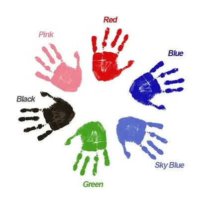 2 Set Baby Handprint Footprints Ink Pads Safe Non-toxic No-Touch Skin Inkless Inkpad Kits Pet Cat Dog Paw Prints Souvenirs Gifts