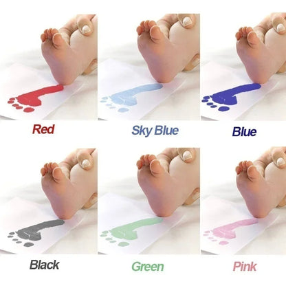 2 Set Baby Handprint Footprints Ink Pads Safe Non-toxic No-Touch Skin Inkless Inkpad Kits Pet Cat Dog Paw Prints Souvenirs Gifts