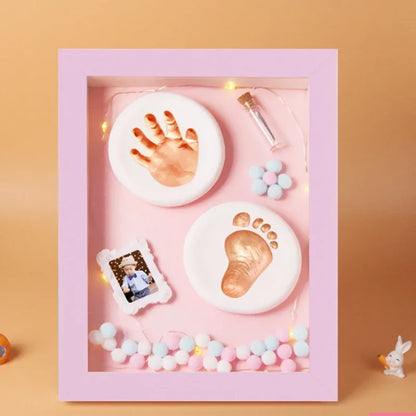 Photo Frame Souvenir Baby Hand and Foot Print Mud Hand and Foot Print Baby Newborn Full Moon 100th Day Commemorative Gift